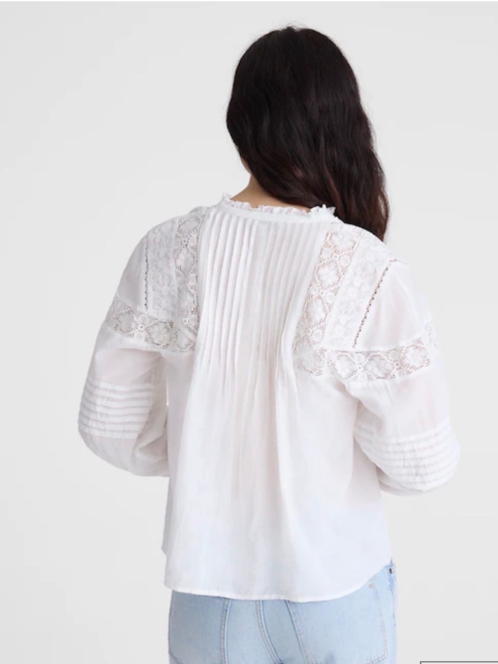 Madewell White Eyelet Button-Front Blouse - Picture 2 of 9